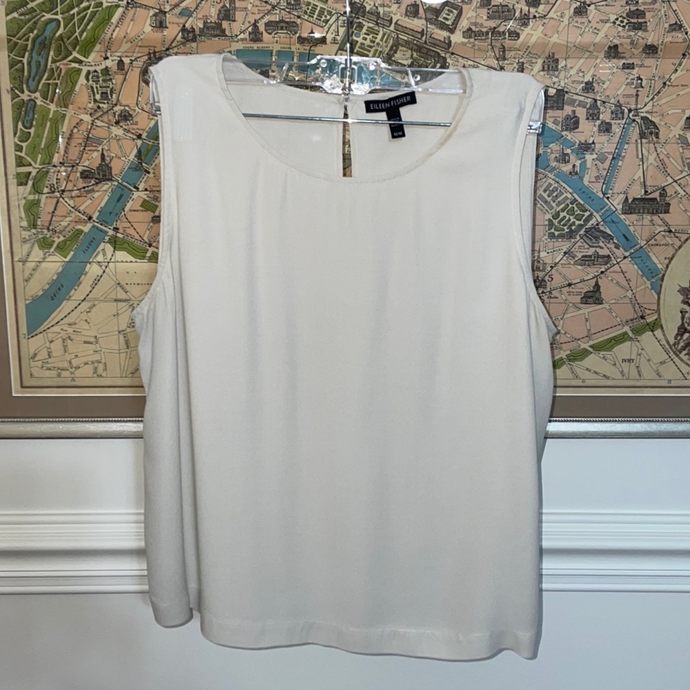 Eileen Fisher Silk Tank - Bone - Medium